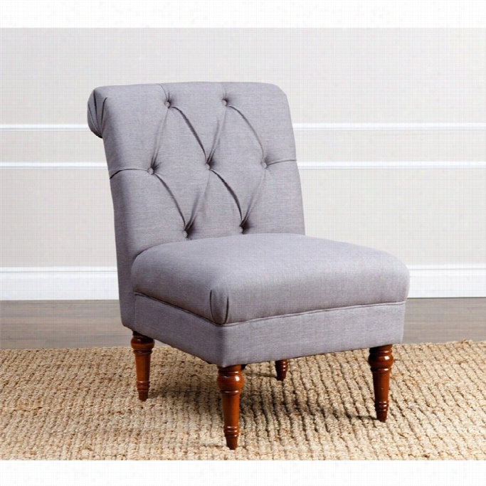 Abbyson Living Sienna Tufted Building Acecnt Chair In Gray