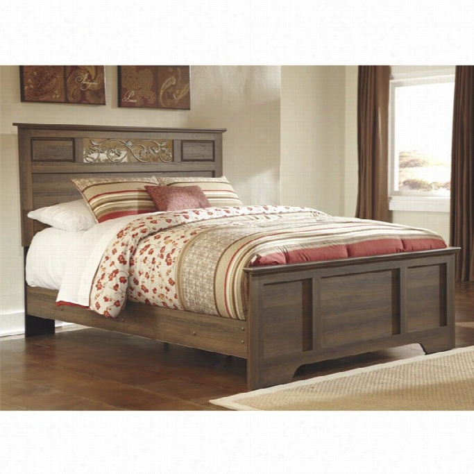 Ashley Allymore Wood Queen Array Bed In Brown