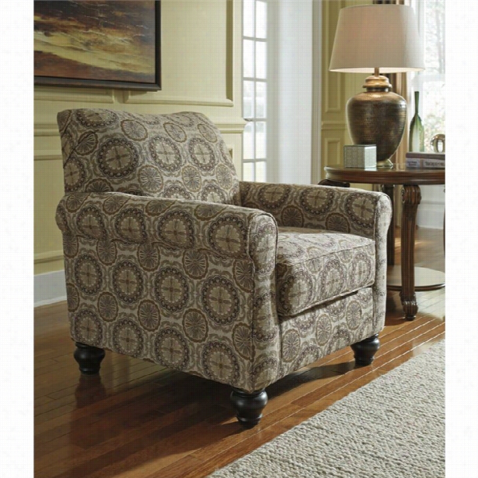 Ashley Breville Fabric Accent Chair In Burlap