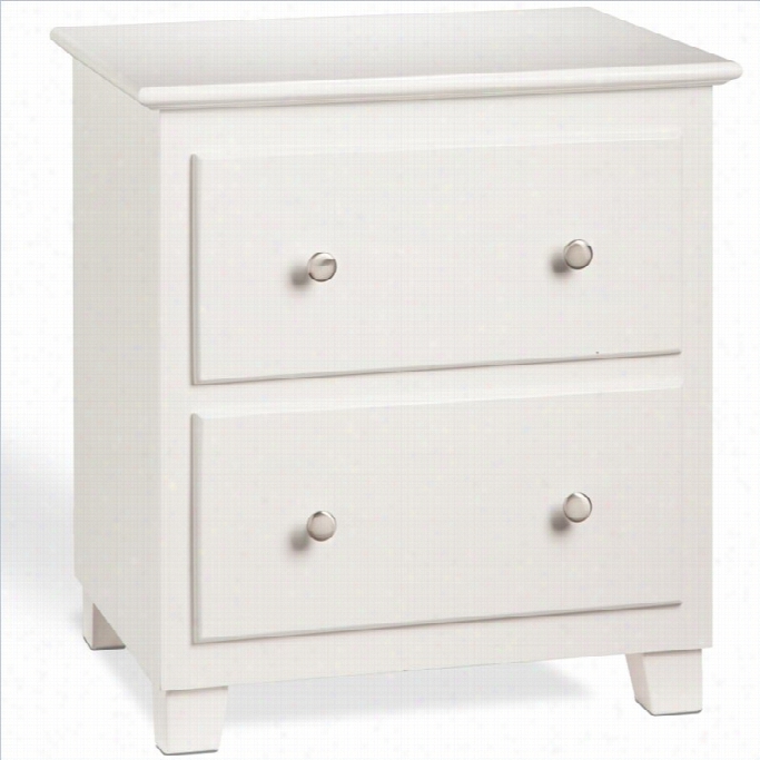 Atlantic Furniture 2 Rawer Nightstand In White