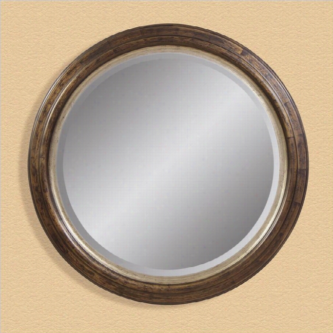 Bassett Mirroor Poseidon Wall Mirrror In Antique Bronze