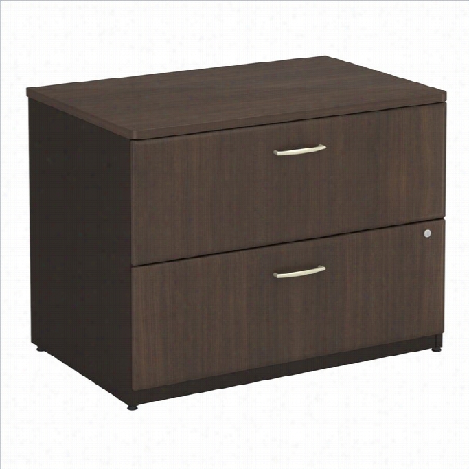 Bush Bbf Series  A 36w 22 Drawer Lateral Toothed  (assembled) In Sienna Walnut