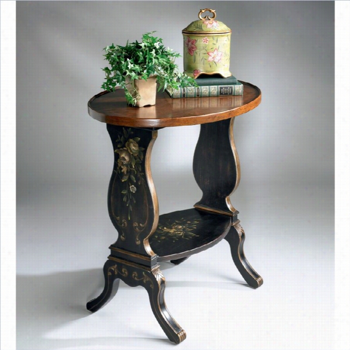 Butler Specialty Accent Table In Regal Dark Possession Painted Finish