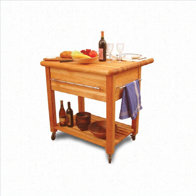 Catskill Grand Island Butcher Block Workcenter In Natural