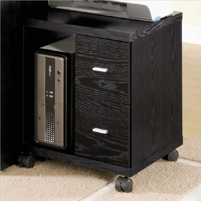 Coaster Peel 2 Drawer Computer Stand In Black