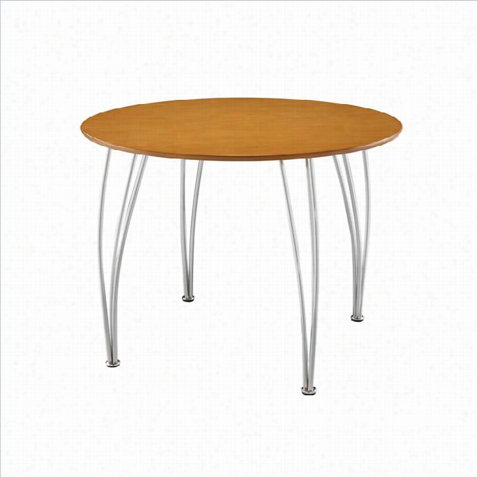 Dhp Bentwood Round Wood Dniing Table In Natural