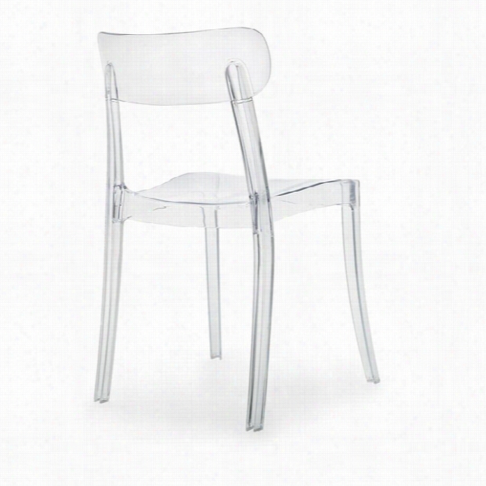 Domitalia New Retro Stacking Dining Chair In Transparent