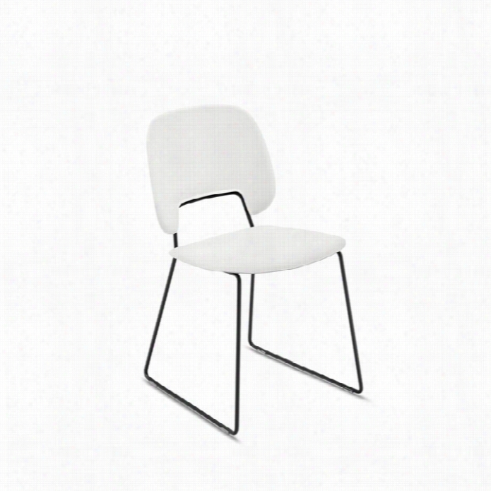 Domitalia Traffic 18..5 X 21.25 Stacking Chair In White And Black
