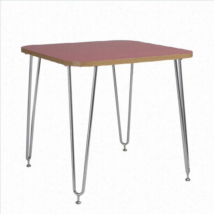 Eurostyle Hanh Activity Table In Red And Cchrome