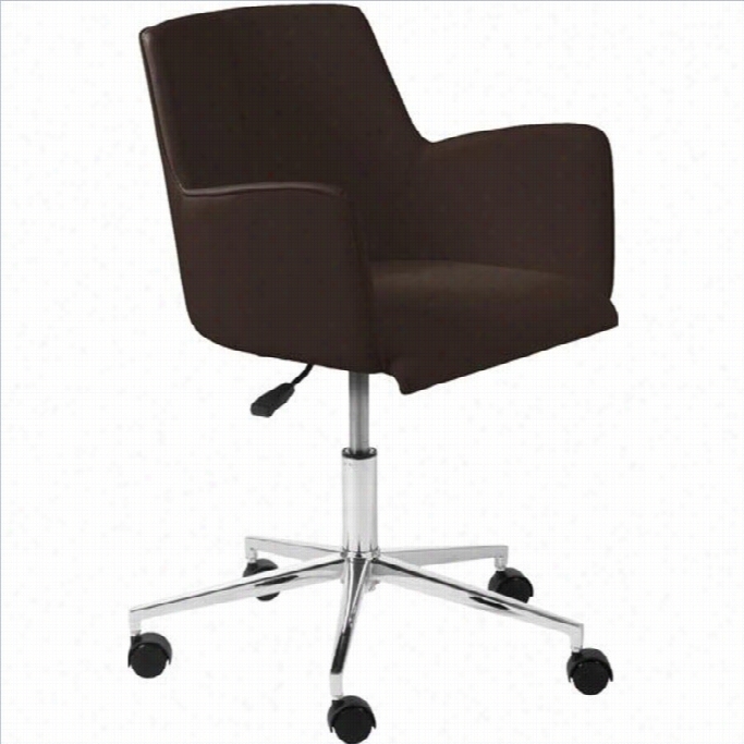 Eurostyle Sunny Office Chair In Brown/chrome