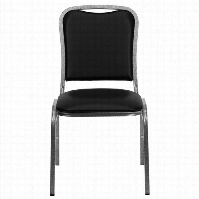 Instant Furniture Hercules Series Stackkng Banquet Stackking Chair In Black