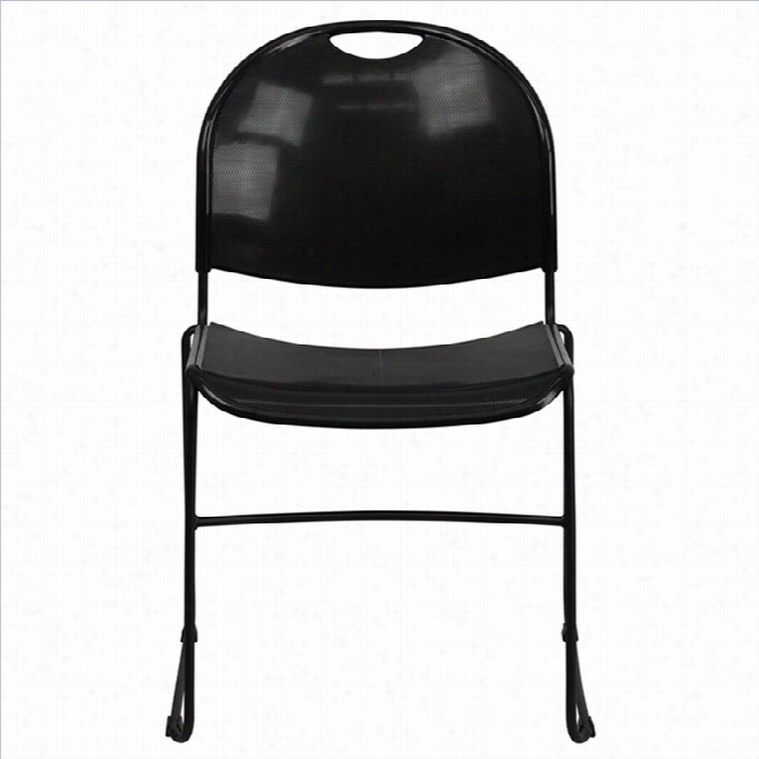 Flash Furni Ture  Hercules Stacking Chair With Black Frame In Blackk