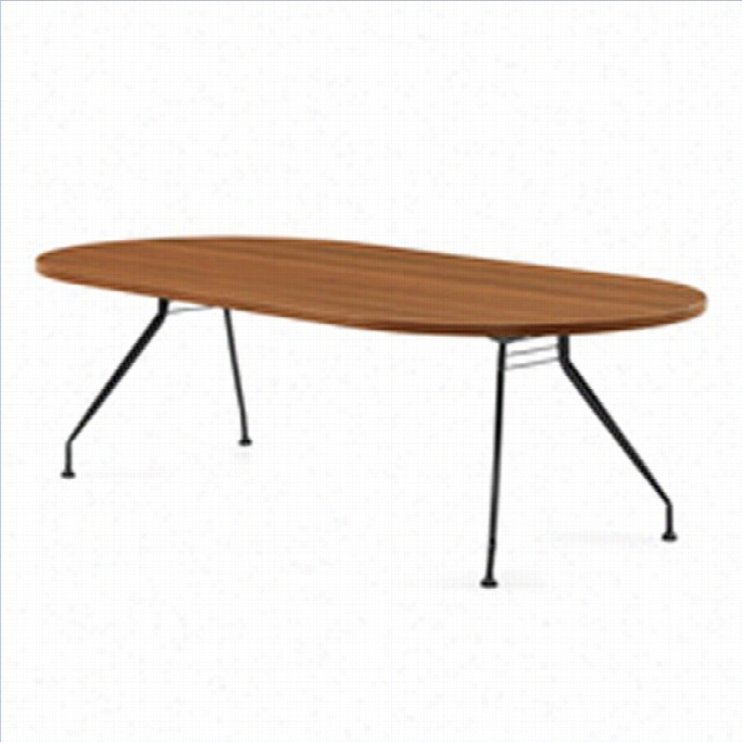 Global Alba 8x488 Racetrack Table In Avant Honey