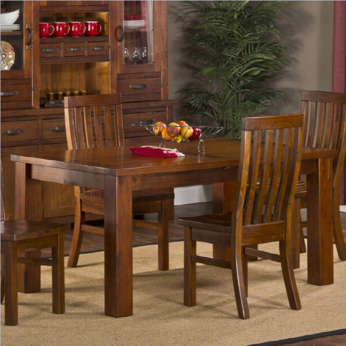 Hillsdale Outback Rectangular Dining Table With Leaf In Chestnut