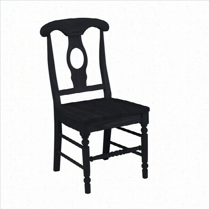 Inrnational Concept Empire  Dining Chair In Black Finish (set  Of Two)