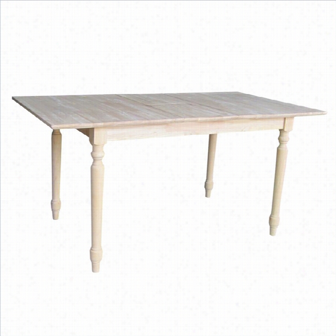 Interbational Concepts Unfiinshed Turned Leg Dining Table