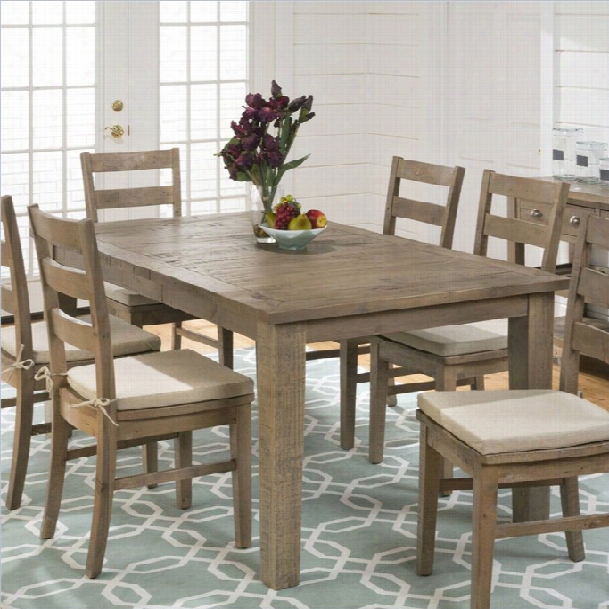 Jofran 9441 Series Dining Table With Extension Leaf In Slater Mill Pine