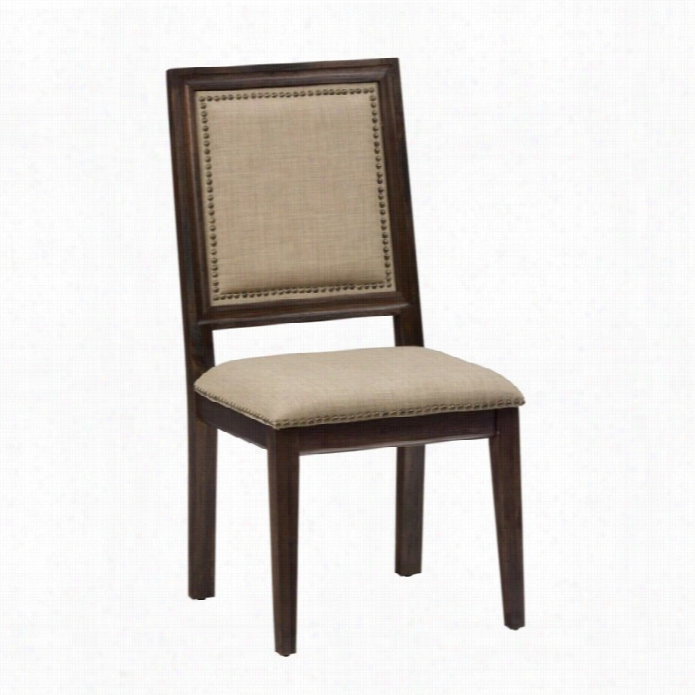 Jofran Geneva Hi Lls Wood Upholstered Dining Chair (set Of 2)