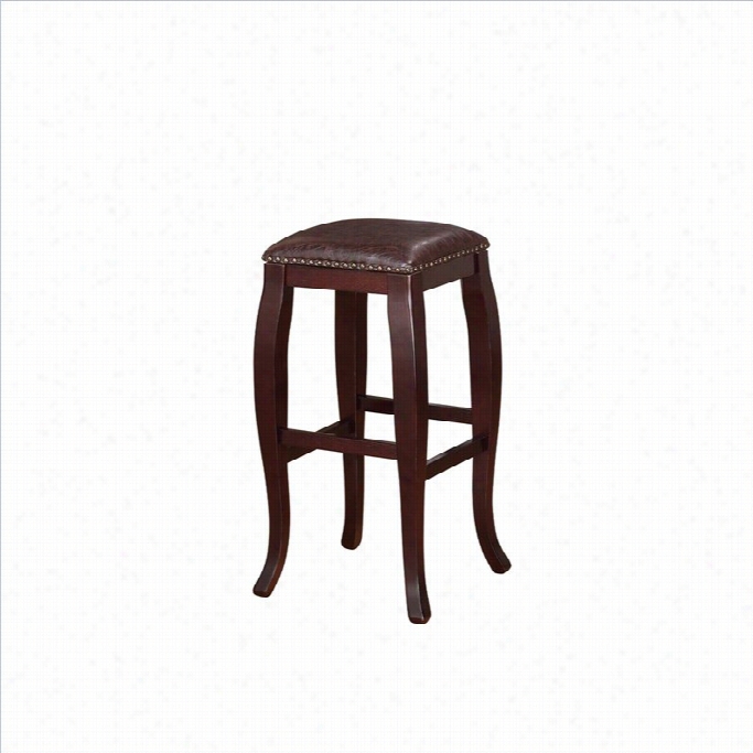 Linon San Francisco 30 Equality Top Bar Stool In Brown