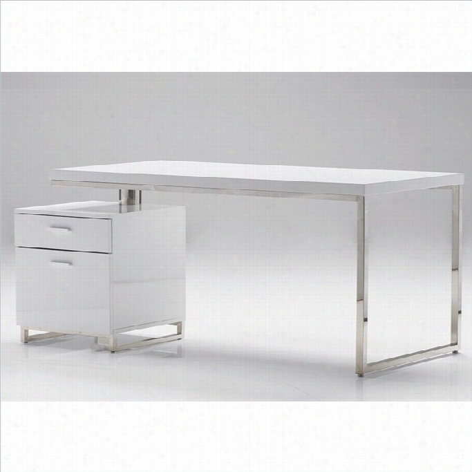 Mobit Al Span Desk In White-63 Incch