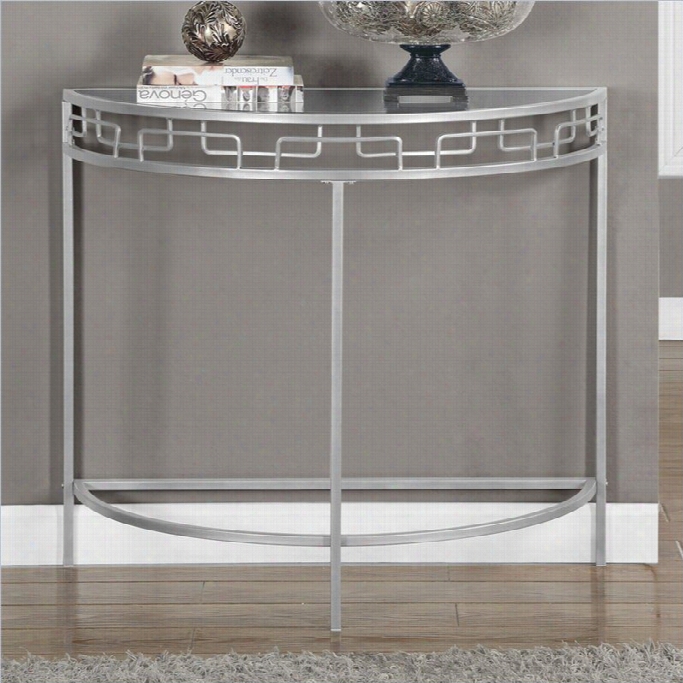 Monarch Solace Accent Table In Silve With Metal Bse