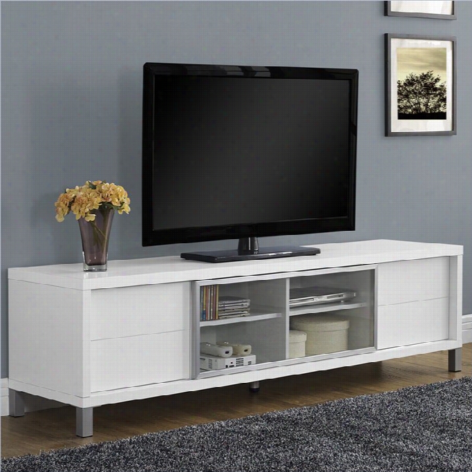 Monarch Euro Style Tv Console In White