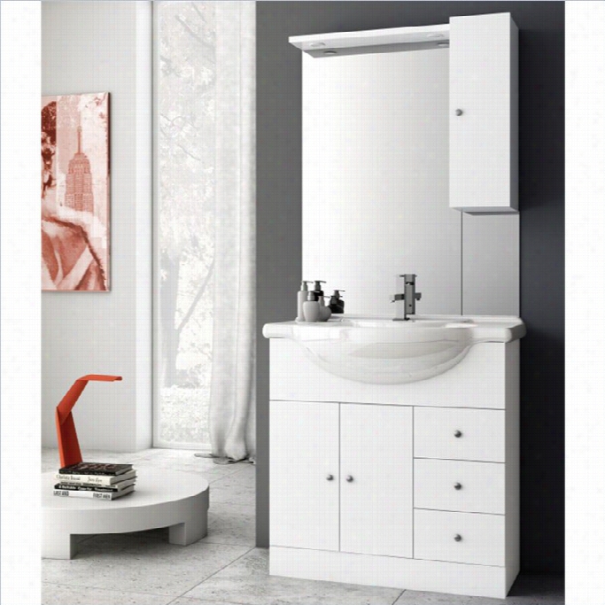 Nameek's Acf London 32 Bathroom Vanity Set In Glossy White