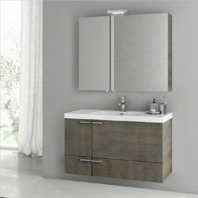 Nameek's New While 40 Wall Mounted Bathroom Vanity Write In Grey Oak Senlis