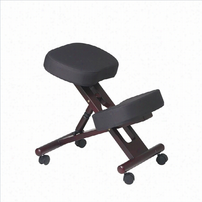 Office Star Ergonomic  Wood Knee Office Cahir Wtih Memory Fom Iinn Mahog A Single One 