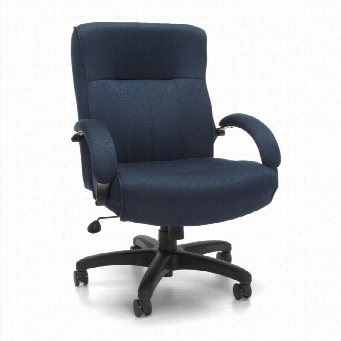 Ofm Big And Tall Executive Mid-back  Office Chair In Naavy