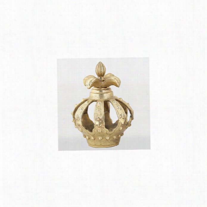 Renwil Elizabeth Crown Statue In Brass Gold