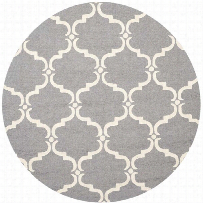 Safavieu Cambridgedark Grey Transitional Rug - Round 6'