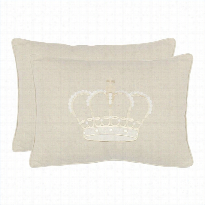 Safavieh Nina Linen And Cotton Decorative Pillows In Creme (set Of 2)