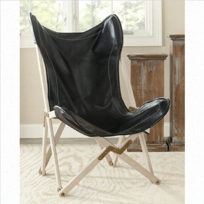 Safavieh Roand Oak Side Chair In Black