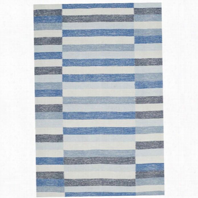 Safavirh Striped Kilim Blue Contempor Ary Rug - 4' X 6'