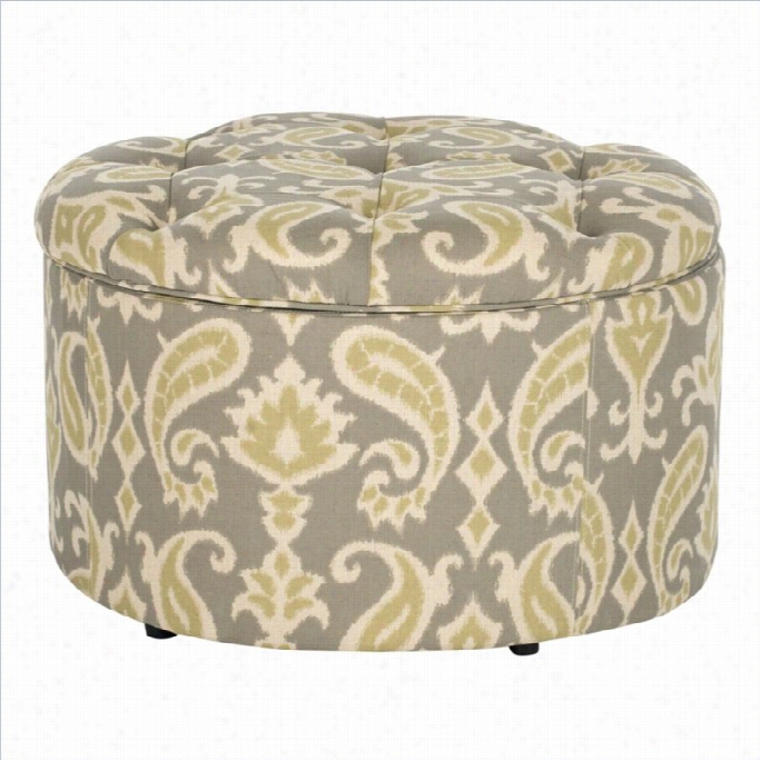 Safavieh Tanisha Shoe Ottoman In Grey And Interior Beige