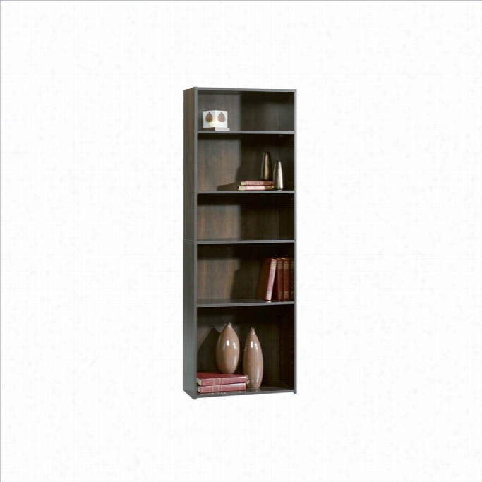 Sauder Beginnings 5-shelf Boookcase In Cinnamon  Cheerry