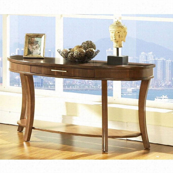 Somerton Gatsby Sofa Table In Medium Brown Walnut