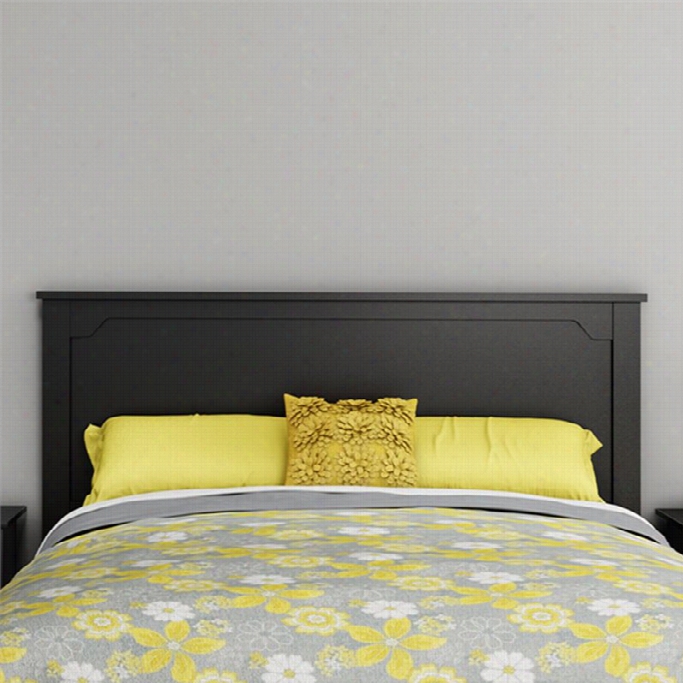 South Hsore Amalgamation Wood Full Queen Headboard In Black