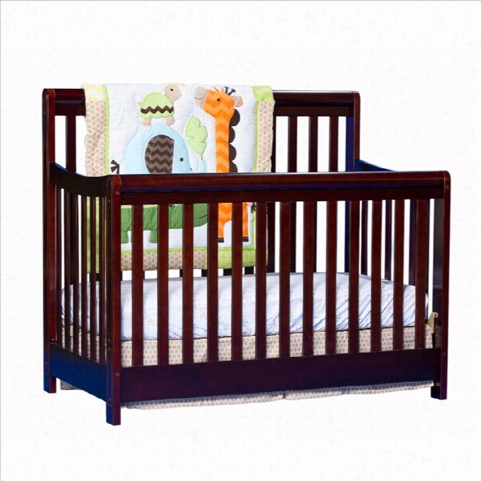 Stork Craft Cadenza 4-in-1 Fixed Side Convertible  Crib In Cherry