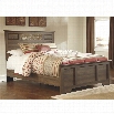 Ashley Allymore Wood Queen Panel Bed in Brown