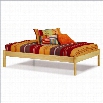 Atlantic Furniture Concord Platform Bed with Open Footrail in Natural Maple-Full