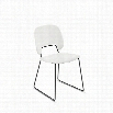 Domitalia Traffic 18.5 x 21.25 Stacking Chair in White and Black