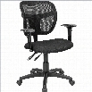 Flash Furniture Mid-Back Mesh Task Office Chair with Arms in Black