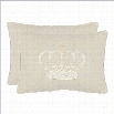 Safavieh Nina Linen and Cotton Decorative Pillows in Creme (Set of 2)