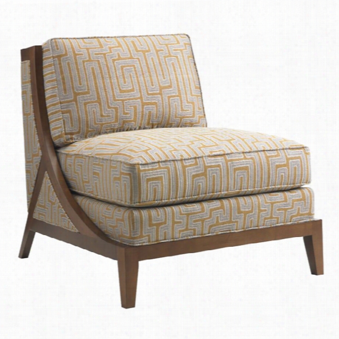 Tommy Bahama Ieland Amalgamation Tasman Fabric Chair In Brown Andg Rey