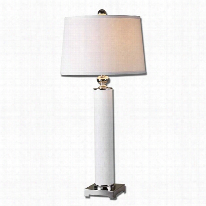 Utetrmostavilius White Glass Table Lamp