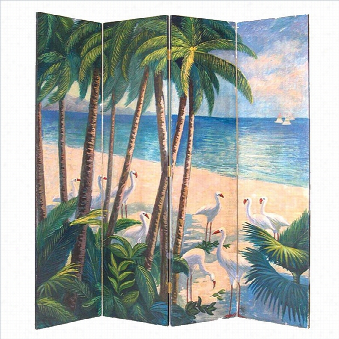 Wayborn Hand Painted Beach Room Divider