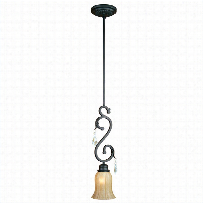 Yosemite Home Decor Jessica1 Light Mini Pendant In Sierra Slate