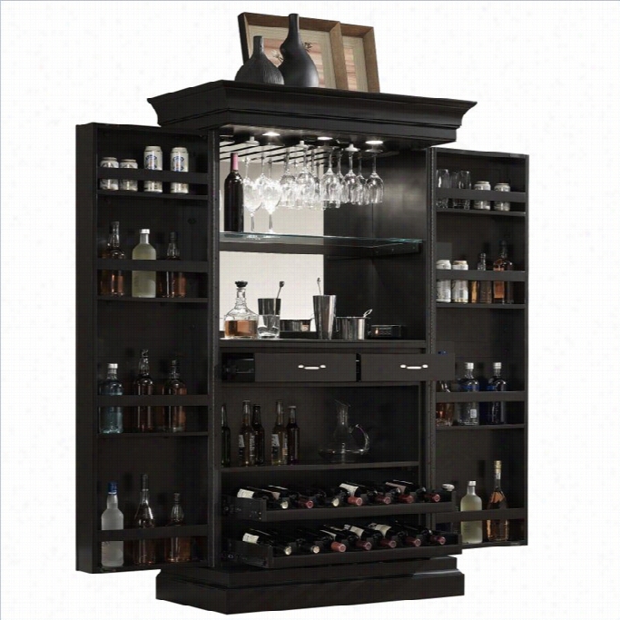 American Heritage Billliards Angelina Home Bar In Black